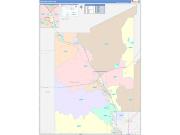 Dona Ana County, NM Wall Map Color Cast Style 2022